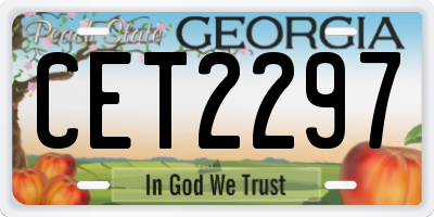 GA license plate CET2297