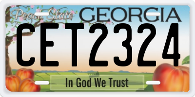 GA license plate CET2324