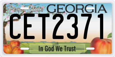 GA license plate CET2371