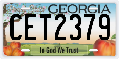 GA license plate CET2379
