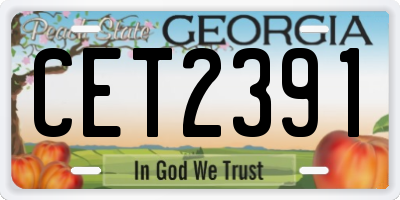GA license plate CET2391