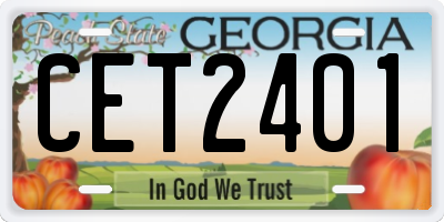 GA license plate CET2401