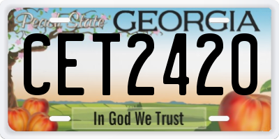 GA license plate CET2420
