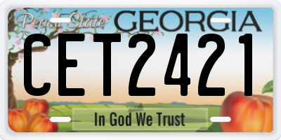 GA license plate CET2421