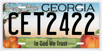 GA license plate CET2422