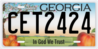 GA license plate CET2424