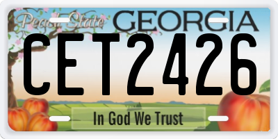 GA license plate CET2426