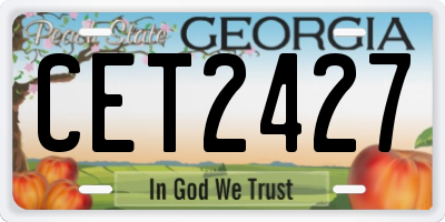 GA license plate CET2427