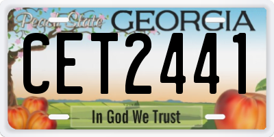 GA license plate CET2441