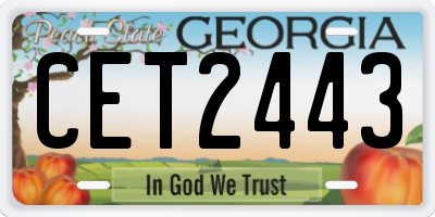 GA license plate CET2443
