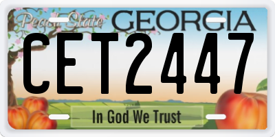GA license plate CET2447