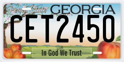 GA license plate CET2450