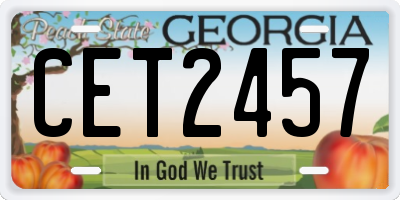 GA license plate CET2457