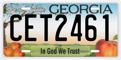 GA license plate CET2461