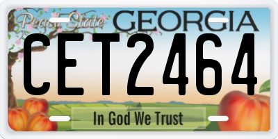 GA license plate CET2464