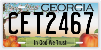 GA license plate CET2467