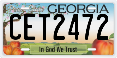 GA license plate CET2472