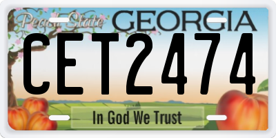 GA license plate CET2474