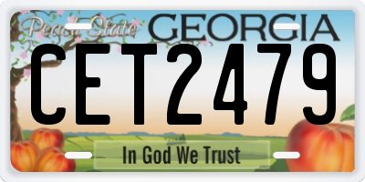 GA license plate CET2479