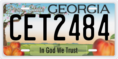 GA license plate CET2484