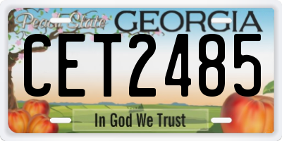 GA license plate CET2485