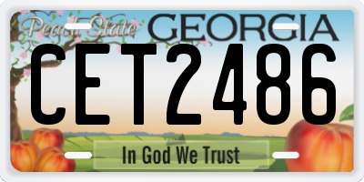 GA license plate CET2486
