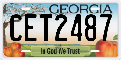GA license plate CET2487
