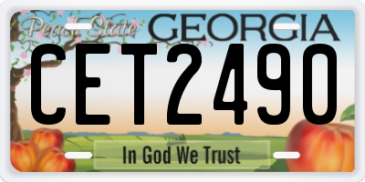 GA license plate CET2490