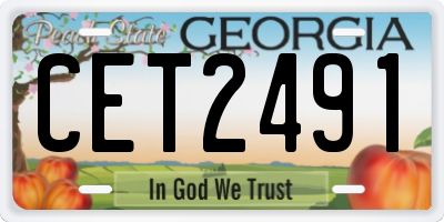 GA license plate CET2491