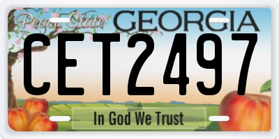 GA license plate CET2497