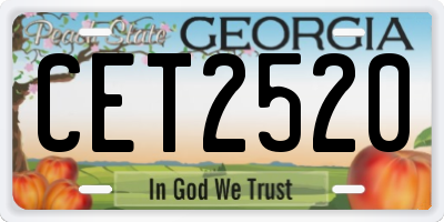 GA license plate CET2520