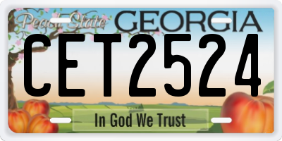 GA license plate CET2524