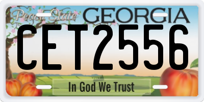GA license plate CET2556
