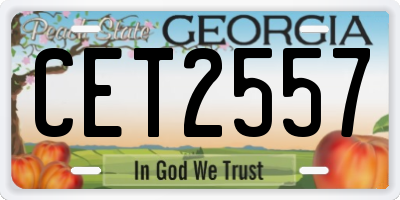 GA license plate CET2557