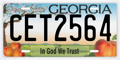 GA license plate CET2564