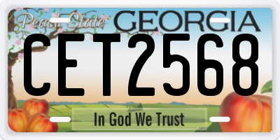 GA license plate CET2568