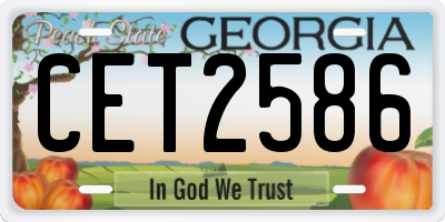 GA license plate CET2586