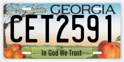 GA license plate CET2591