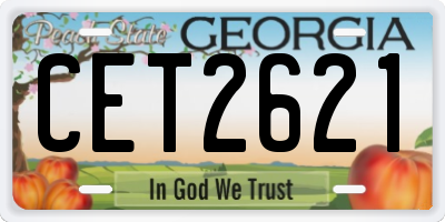 GA license plate CET2621