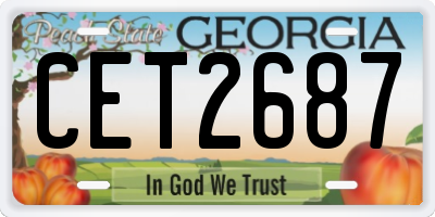GA license plate CET2687