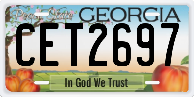 GA license plate CET2697