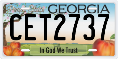 GA license plate CET2737
