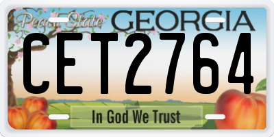 GA license plate CET2764