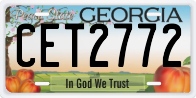 GA license plate CET2772