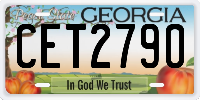 GA license plate CET2790
