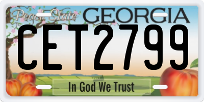 GA license plate CET2799