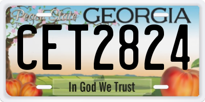 GA license plate CET2824