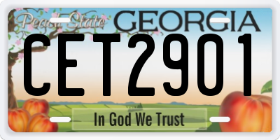 GA license plate CET2901
