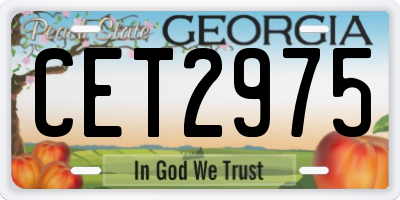 GA license plate CET2975