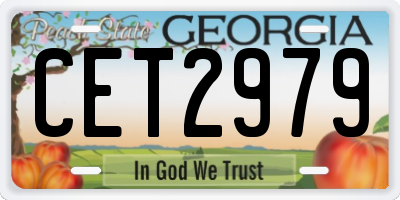 GA license plate CET2979